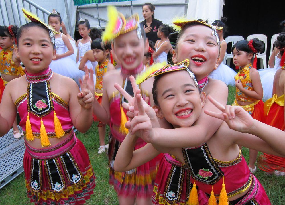Young kids at the lantern festival