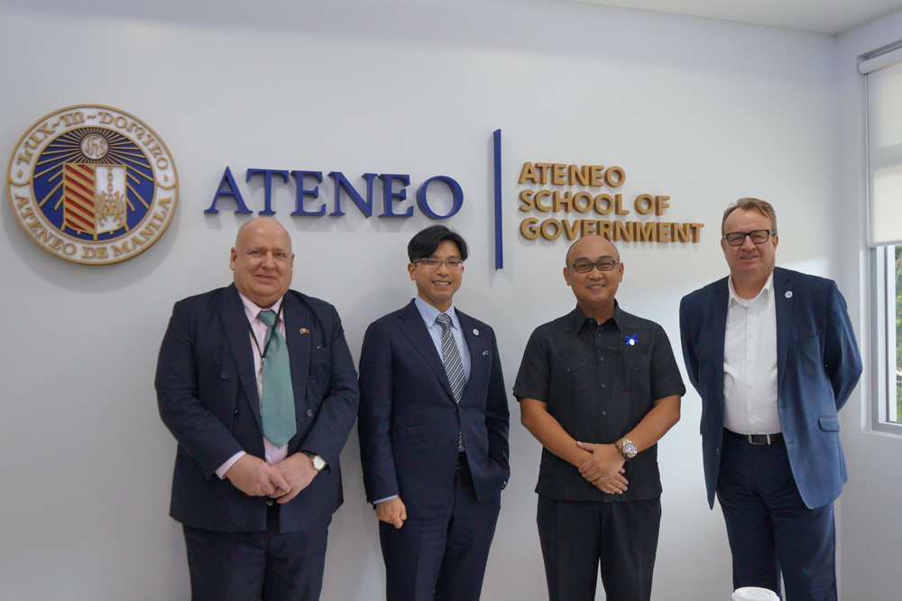 Ambassador to the Philippines David Stachan, the Foundation's Dr James To, dean of Ateneo School of Government Ronald Mendoza and Foundation executive director Simon Winter