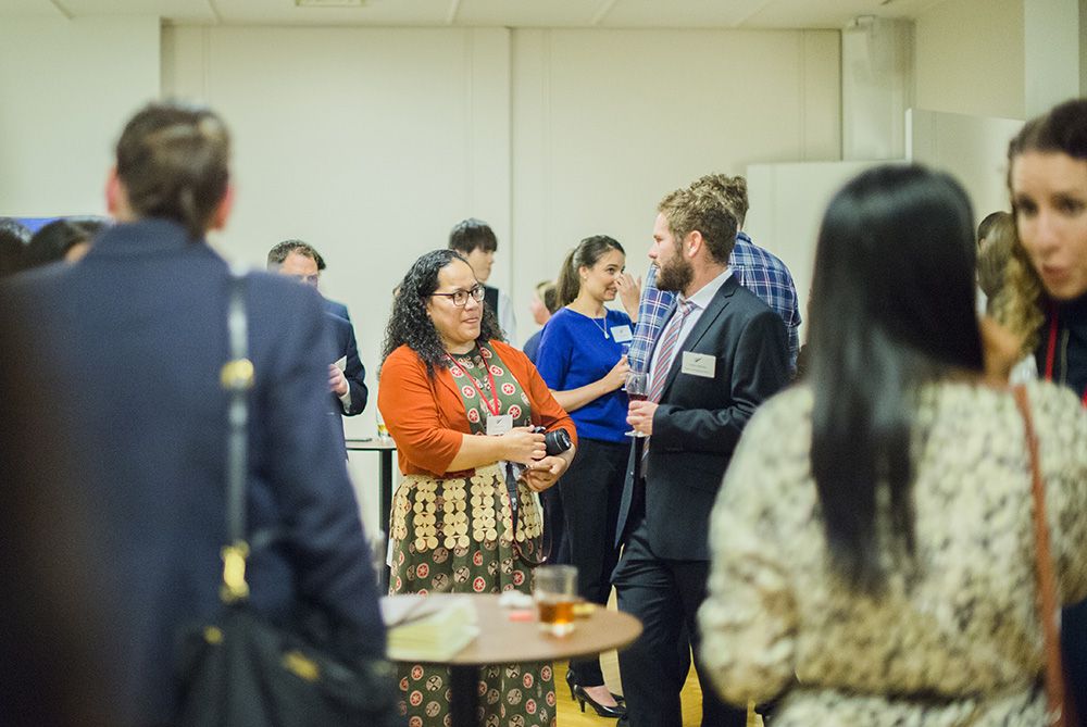 People chatting during a networking evening